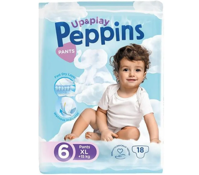 Підгузки-трусики Peppins Up&Play 6 15+ кг 18 шт (2098765705016)