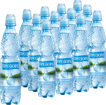 Упаковка минеральной артезианской столовой воды Прозора Негазированная с колпачком Sport Cap 0.5 л х 12 бутылок (4820029431007)
