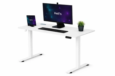 Стіл Hell's Chair з електричним регулюванням White 140x70 см