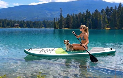 SUP-дошка надувна FunWater SUPFW69A 3.35м (зелений/білий)