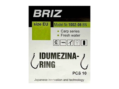 Гачок для мирної риби BRIZ Idumezina-carp №4 (10 шт/уп) 1002BN