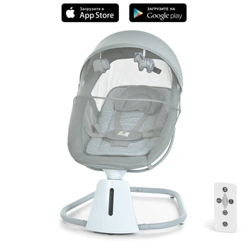 Детский укачивающий центр Mastela 8016 пульт, таймер, APP, USB, Bluetooth, москитная сетка