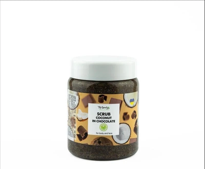 Скраб для тела и лица Top Beauty Scrub Coconut in Chocolate For Body and Face с ароматом кокоса в шоколаде 250 мл