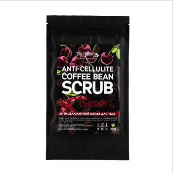 Антицеллюлитный скраб для тела Top Beauty Anti-Cellulite Coffee Bean Scrub Cherry з ароматом вишни 200 г