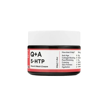 Розгладжуючий крем для обличчя та шиї Q+A 5-HTP Face & Neck Cream, 50г