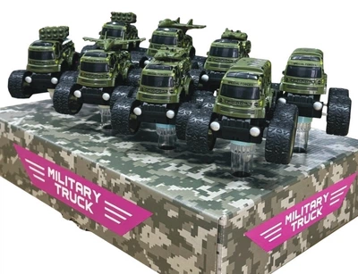 Набір Драже ОБАНА MILITARY Truck з іграшкою 8 шт 15 г упаковка (521200) асорті