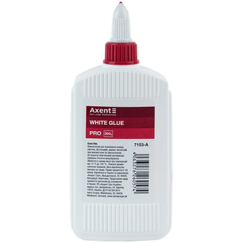 Клей ПВА Axent PRO 7153-A, ковпачок-дозатор, 200 мл 4063276260574