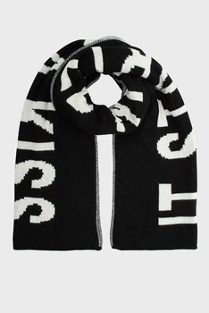 Жіночий чорний шарф Scarf It started with a kiss Mexx OS CB0119036W