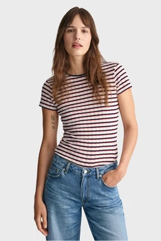 Жіноча футболка у смужку STRIPED RIBBED Gant XS 4200837