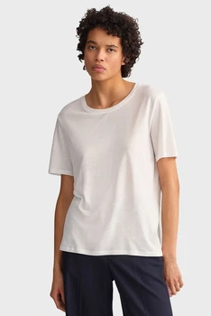 Жіноча біла футболка REL DRAPED Gant S 4200241