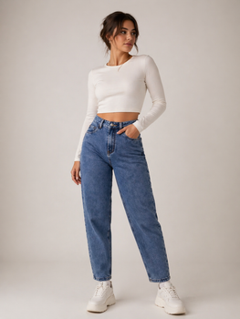Жіночі модні джинси мом сині (N7408) 33