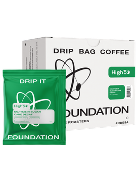 Дріп-кава Foundation Coffee Roasters Колумбія Sugar Cane Decaf 7 шт/пак.