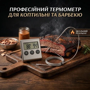 Термометр кухонный TP-700 с сигнализатором, таймером и выносным датчиком