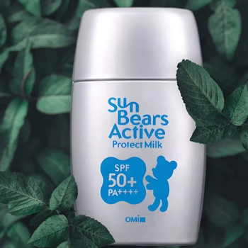 Сонцезахисне охолоджуюче молочко OMI Sun Bears Active Protect Cool SPF50+ PA++++ 30 мл — японський водостійкий санскрин для обличч