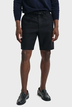 Чоловічі чорні лляні шорти RELAXED LINEN DS SHORTS Gant XL 205073
