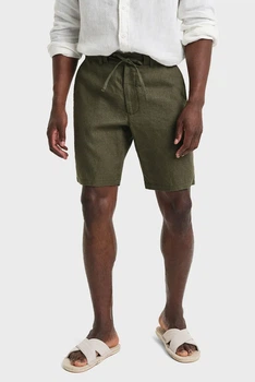 Чоловічі зелені лляні шорти RELAXED LINEN DS SHORTS Gant S 205073