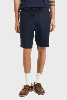 Чоловічі темно-сині лляні шорти RELAXED LINEN DS SHORTS Gant S 205073