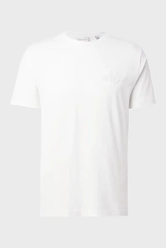 Чоловіча біла футболка REG TONAL SHIELD SS T-SHIRT Gant XXL 2067058