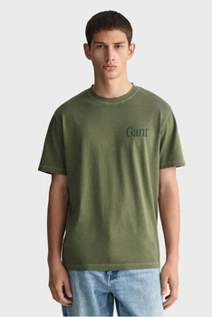 Чоловіча зелена футболка SUNFADED GRAPHIC SS Gant S 2013018