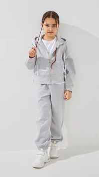 Костюм кофта+штани для дівчинки 851047 116 см Світло-сірий shop (2000999436611)