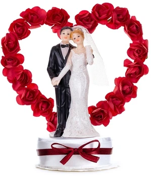 Фігурка Молода Пара Party Deco 16 см Біла і Бордова (5901157456687)