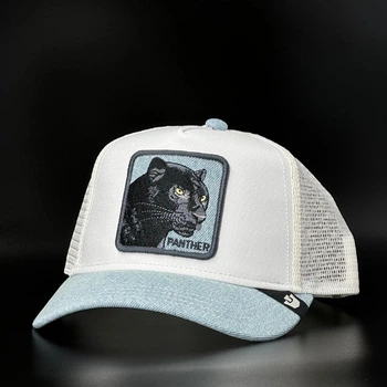 Белая кепка с сеткой Goorin Bros. Denim Panther 101-2958-DEN02