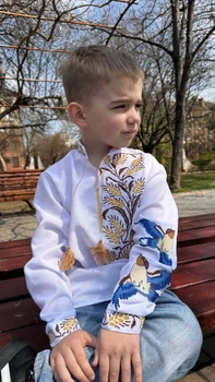 Вишиванка для хлопчика Trend Ластівка 116 Білий (SOLHLLASTBI)
