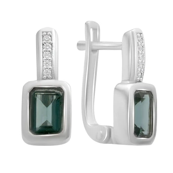 Серебряные серьги с топазом Лондон Блю 2.022ct (2196082)