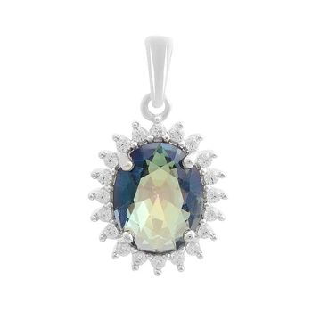 Серебряная подвеска с мистик топазом 2.113ct (2203889)