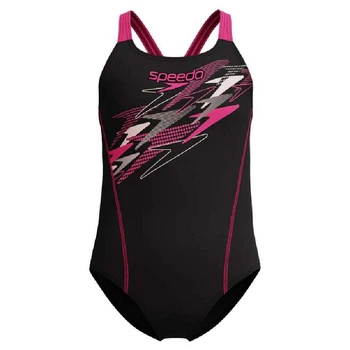 Купальник дитячий Speedo Medley Logo Medalist Anthracite/Margarita Pink (8-13458003) 15-16, 176 см