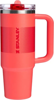 Термокружка с трубочкой Stanley Quencher ProTour Flip Straw Tumbler 890 мл Hot Coral Fade (10-12485-050)