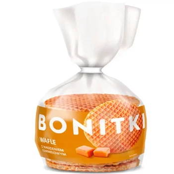 Бельгийские вафли Bonitki с карамельной начинкой 400 г