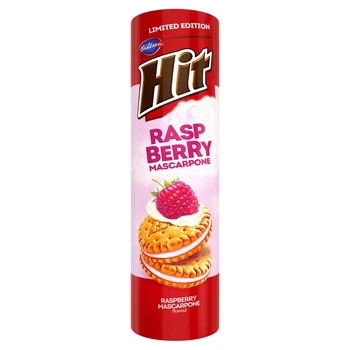 Печенье сэндвич Hit Raspberry Mascarpone с малиной и маскарное 220 г