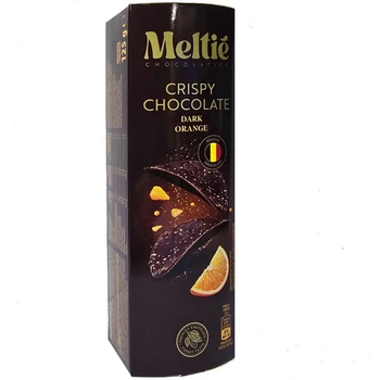 Шоколадные чипсы в черном шоколаде Meltie Crispy Chocolate Dark Orange с апельсином 125 г