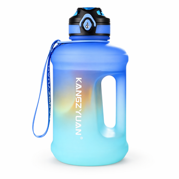 Еко-пляшка KANGZYUAN 1800 мл — Блакитна Tritan BPA-free, ударостійка, спортивна з ручкою та ремінцем