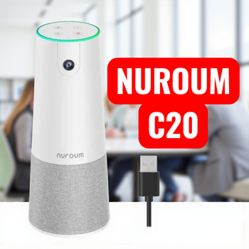 Веб-камера NUROUM C20 HD 1080P с микрофоном динамиком углом захвата 100° для Zoom Teams онлайн-уроков видеоконференций