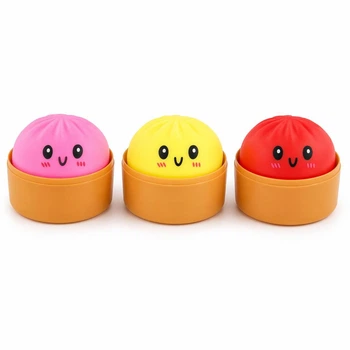 Сквиш антистресс Бао Булочка Пельмень Squishy Dumpling 5.5 см - мягкая сенсорная игрушка в коробочке (2904)