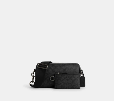 Сумка мужская COACH AXEL CROSSBODY BAG IN SIGNATURE CANVAS CV762