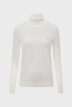 Жіночий білий шерстяний гольф ROLLNECK Gant XS 4805263