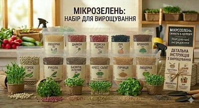 Насіння для мікрозелені набір для 77 врожаїв Green Island