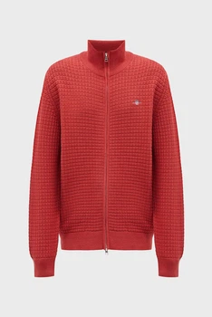 Чоловічий червоний кардиган COTTON TEXTURED Gant XXL 8030215