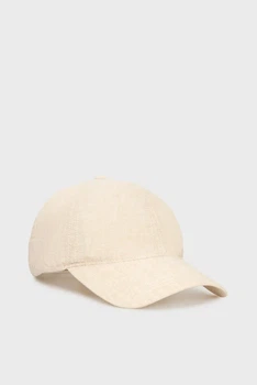 Чоловіча бежева льняна кепка LINEN CAP Gant OS 9900271