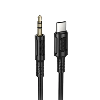 Аудіокабель Borofone BL25B Nice Type-C – AUX 3.5 мм 1 м чорний