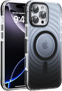 Etui plecki Evelatus Defender Gradient MagSafe Case do Apple iPhone 16 Pro Max EchoWave Clear (EVEAPP16PMEWCMBL)
