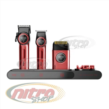 Комплект VGR STEPLERSS PRO 3 IN 1 RED машинка для стрижки (Clipper) триммер электробритва
