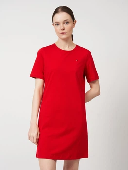 Плаття-футболка коротке літнє жіноче Tommy Hilfiger 11736 L Червоне (smt2000000045528)