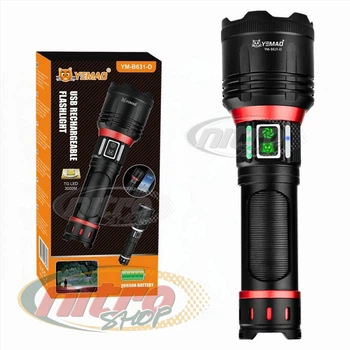 Ручной фонарь YEMAO YM-B631-D 2500LM аккумулятор 26650 (5000 mAh) линза для поджога