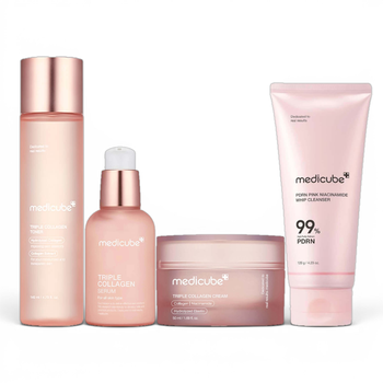 Лифтинг-набор с тройным коллагеном Medicube + очищение Medicube Triple Collagen Lifting Set 140 мл + 55 мл + 50 мл + 120 мл