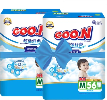Трусики-подгузники Goo.N Slim & Comfortable размер 3 M 7-12 кг 112 шт (21001091-2)