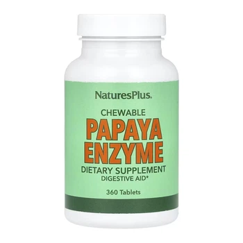 Ферменти папаї Nature's Plus веганські 360 жувальних таблеток без глютену. (692689)